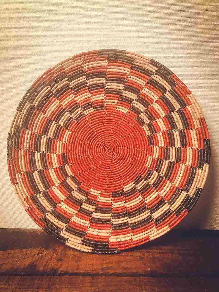 Flat Plate Handwoven Basket (TBSK17-1) Image