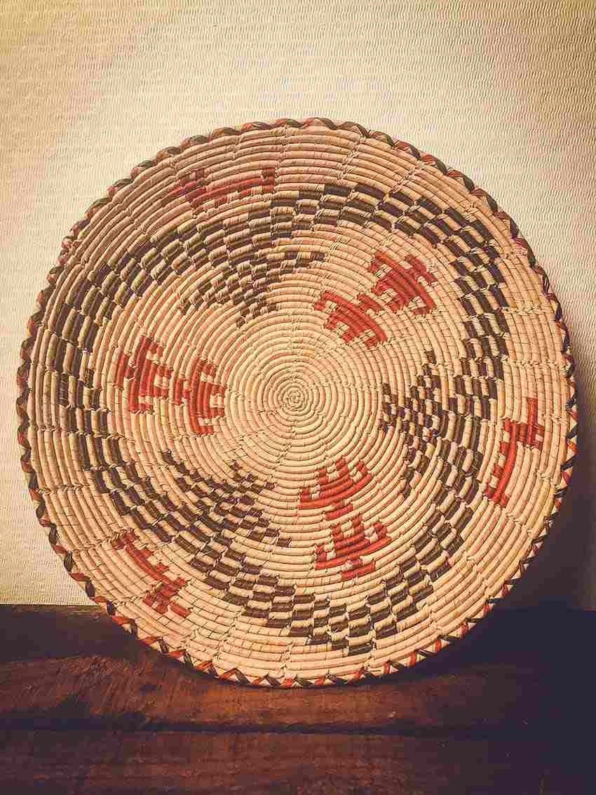 Flat Plate Handwoven Basket (TBSK17-2) Image