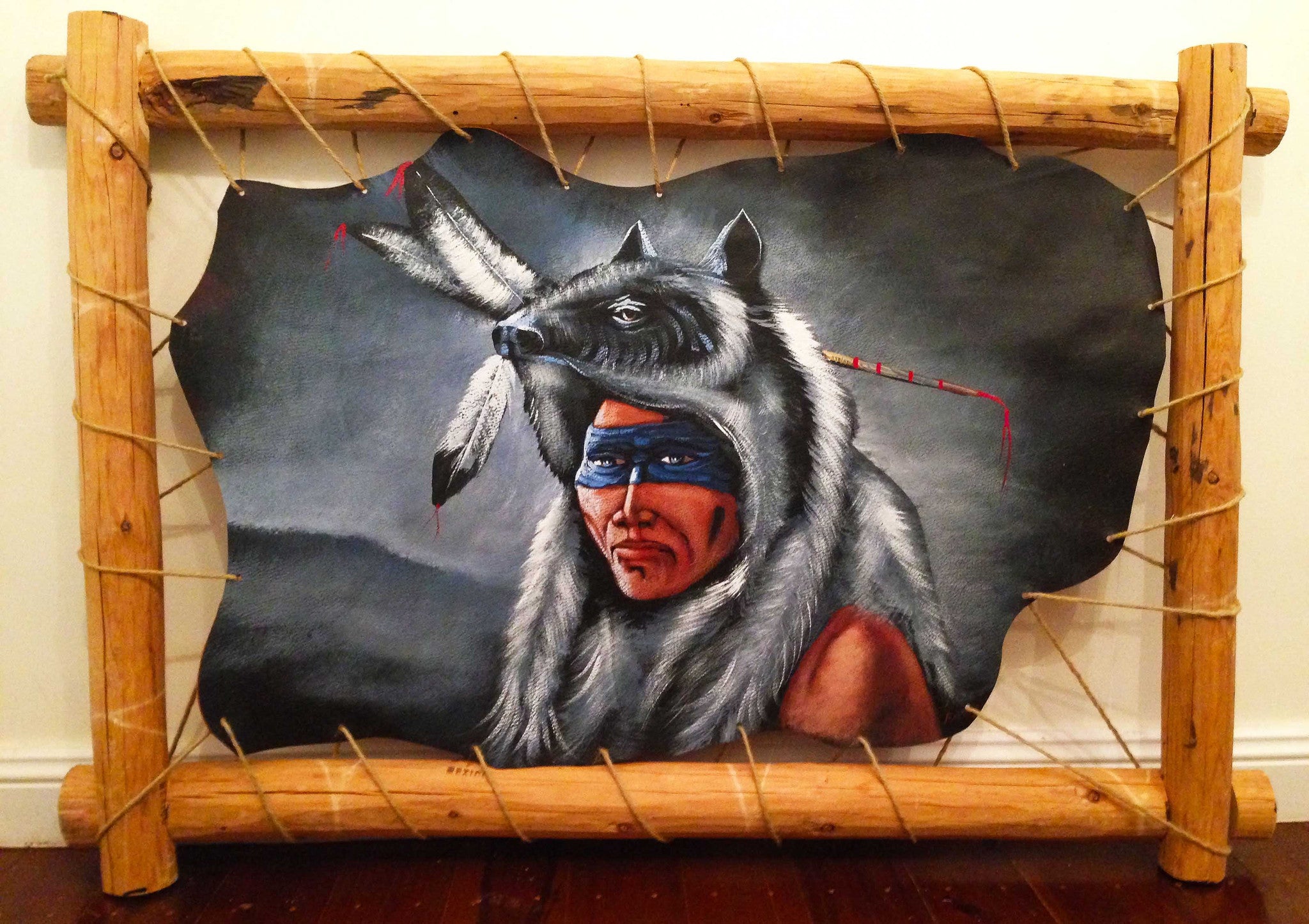 Kiva Ladder Framed LEATHER WALL HANGINGS