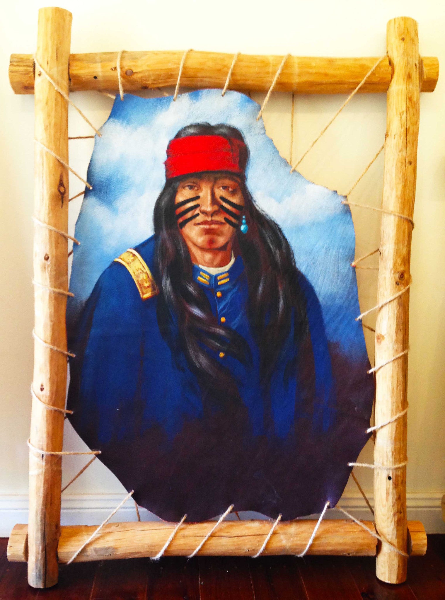 Kiva Ladder Framed LEATHER WALL HANGINGS