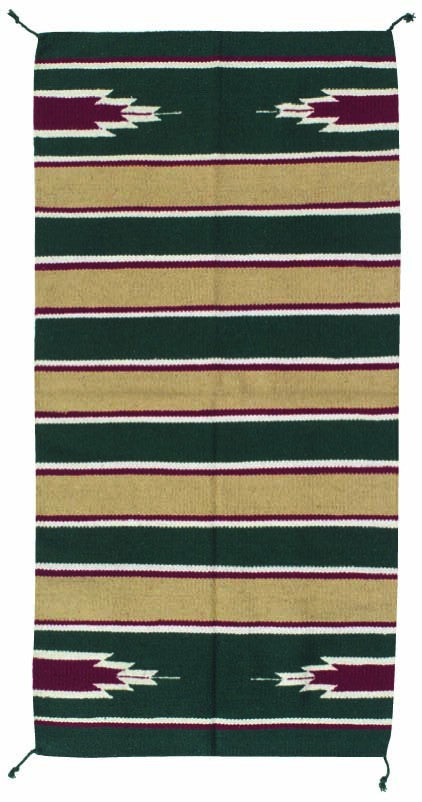 Dark Green/Gold/Wine Multi Saddle Blankets Image