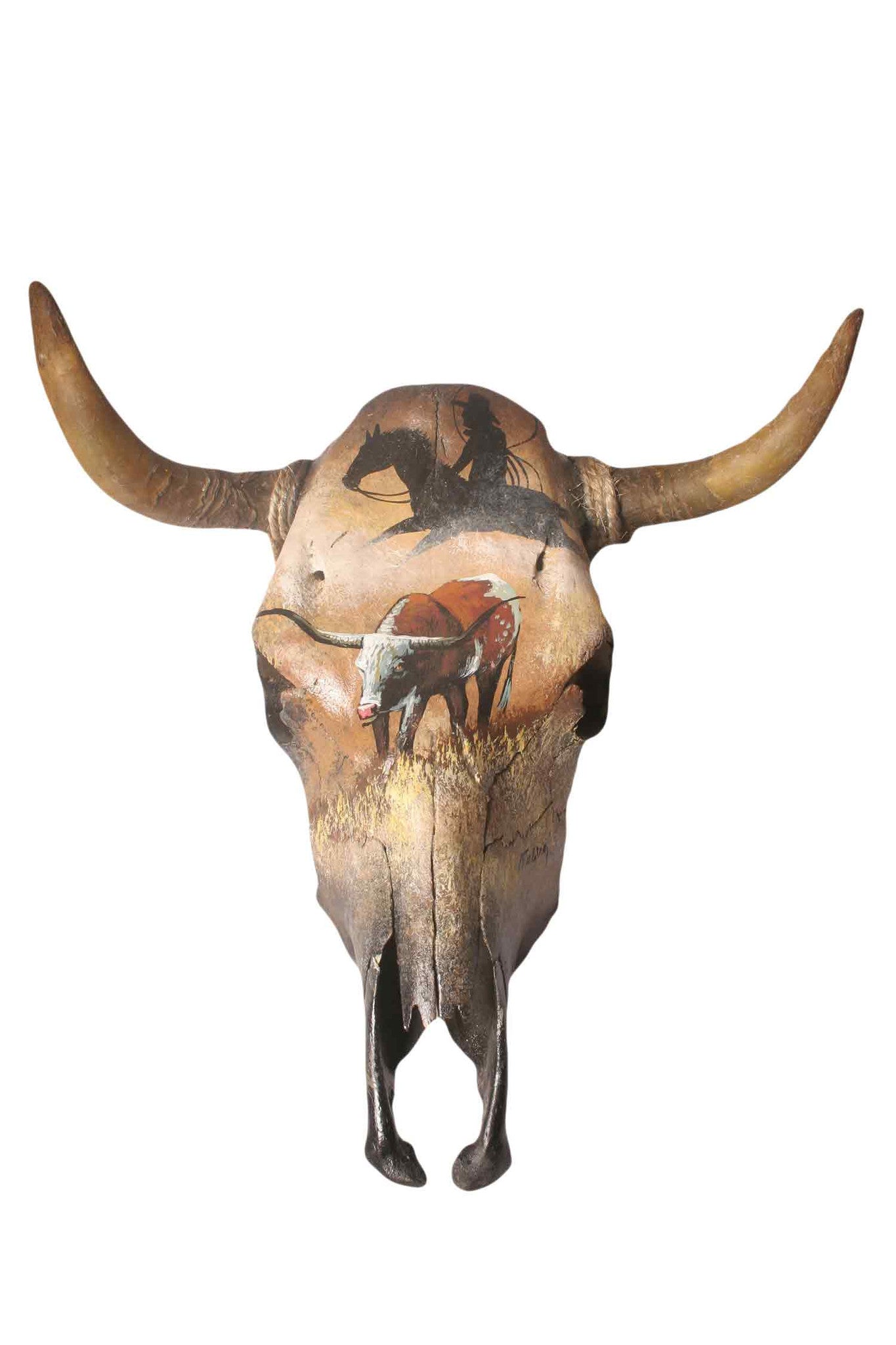 Handpainted Cow Skull