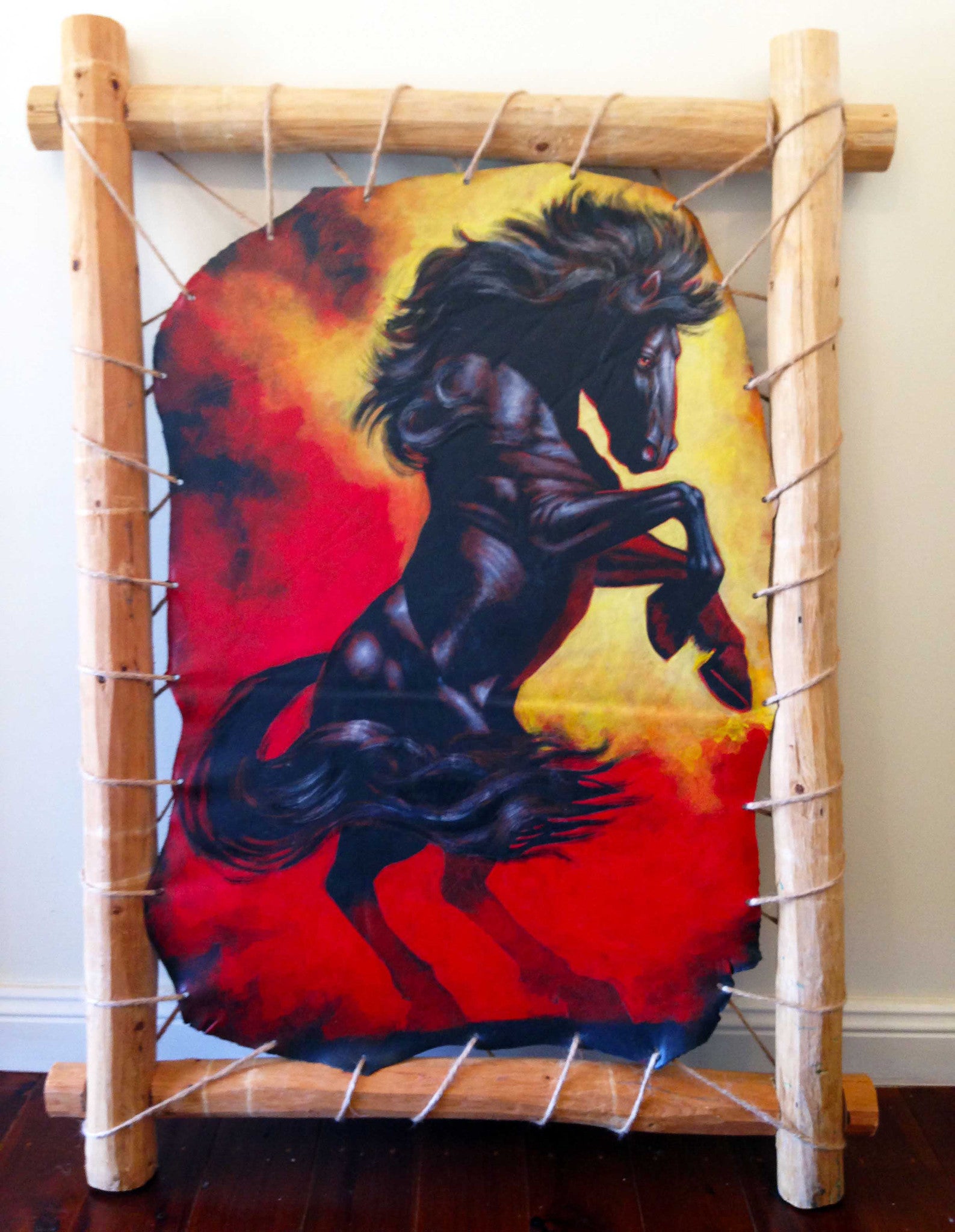 Kiva Ladder Framed LEATHER WALL HANGINGS